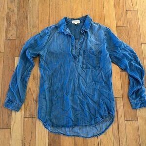 Cloth and Stone | Chambray | Tunic/Shirt | size M | 💯 tencel